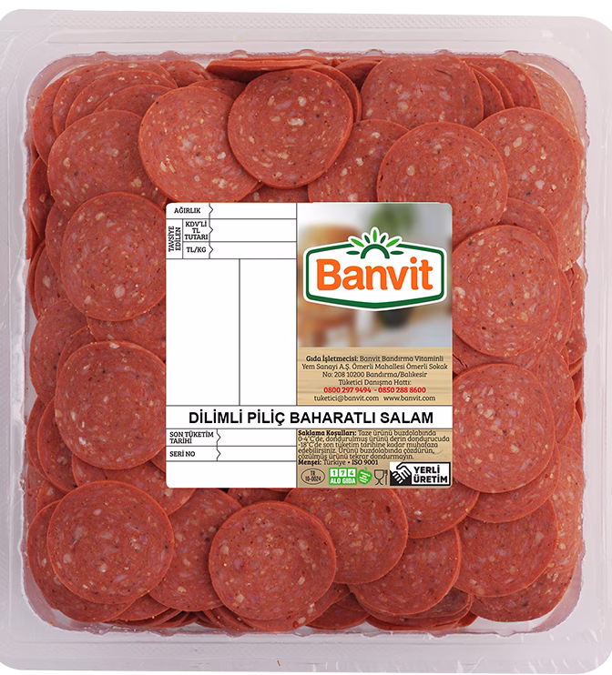 Banvit Dilimli Piliç Salam Baharatlı 1000 gr